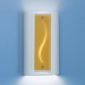 A19 G3A Ivory Black Marble Jewel Contemporary / Modern "Amber Current" One Light Wall Sconce from th