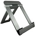 mobile:instyle Tischständer in Silber für Apple iPad plus Silikon Case schwarz inkl. 1x Mobile-instyle OHG Kugelschreiber