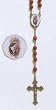 Rose Petal Scented Rosary - Saint Rita Centerpiece - Byzantine Cross - 18in. Chain - Matching Case - IMPORTED FROM ITALY