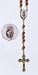 Rose Petal Scented Rosary - Saint Rita Centerpiece - Byzantine Cross - 18in. Chain - Matching Case - IMPORTED FROM ITALY