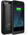 iPhone 5S Battery Case, iPhone 5 Battery Case - Maxboost Atomic S Portable Charger for iPhone 5/5S [MFI Certified] External Protective 2400mAh Battery Charging Juice Power Bank [Matte Black/Black]