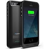 iPhone SE Battery Case, Maxboost Atomic S iPhone Portable Charger for iPhone SE 2016 [MFI Apple Certified] External Protective 2400mAh Battery Charging Case Juice Power Bank - Black
