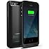iPhone 5S Battery Case, iPhone 5 Battery Case - Maxboost Atomic S Portable Charger for iPhone 5/5S [MFI Certified] External Protective 2400mAh Battery Charging Juice Power Bank [Matte Black/Black]