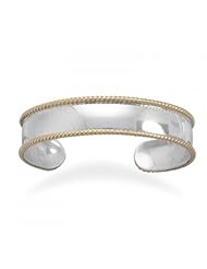MMA Silver - 14mm Sterling Silver/Brass Rope Edge Cuff