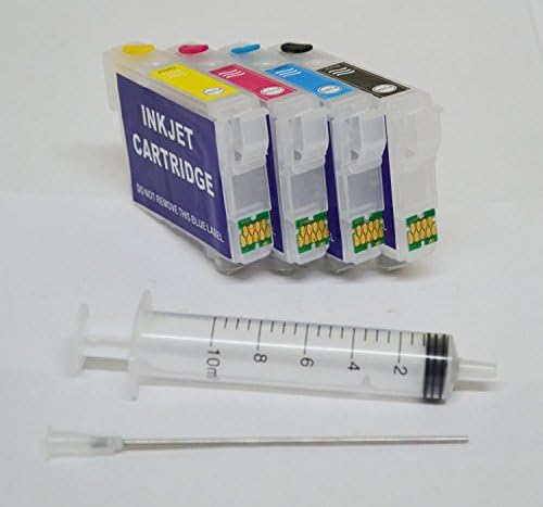 OPT® Brand. Non-oem Refillable Empty Ink Cartridges Inkjet With Auto Reset Chips for Epson Workforce WF-7510 WF7520 WF-7010 T126 7510 7520 7010 Printer