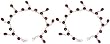 Anklets Pair Silver Gemstone Jewelry 9.75 inches (anklt210)