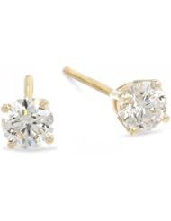 IGI Certified 14k Gold Round-Cut Diamond Studs (3/4 cttw, H-I Color, SI2-I1 Clarity)