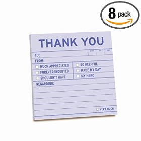 Knock Knock Sticky Notes: Thank You (Pack of 8)