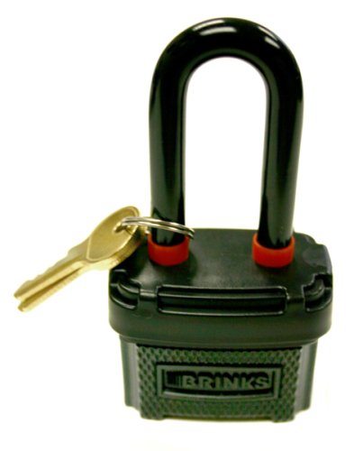 Brinks 3020-025-4T Padlock, Outdoor, Covered, Long Shackle (Spare Tire Lock)