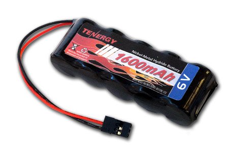 41cSowcm3RL 6V Tenergy 1600mAh NiMH Side by Side Battery receiver Pack with Hitec Connector for Sevro RC Car