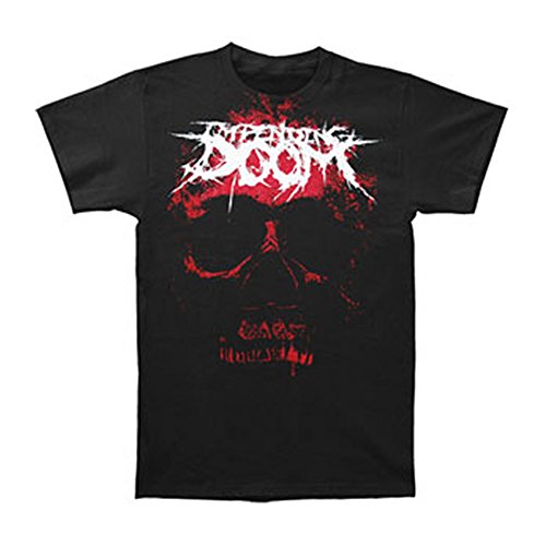 Impending Doom Men's Giant Red Skull T-shirt X-Large Black