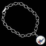 NBA Philadelphia 76ers Ladies Silver-Tone Charm Bracelet ()