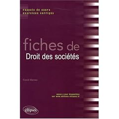 Fiches Droit des Societes Rappels de Cours & Exercices Corriges