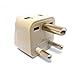 Ckitze India, Nepal, Maldives Travel Grounded Universal 2 Inputs USA Power Plug Adapter - Type D - CE Certified for Mobile Cell Phone, Laptop, Tablet Chargers and More