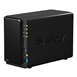 Synology DiskStation 2-Bay (Diskless) Network Attached Storage DS212 (Black)