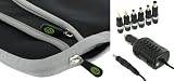 Acer Aspire One AOA150-1126 8.9-Inch Netbook Neoprene Sleeve Slip Case and 12v Car Charger (Invisible Zipper Tri-Pocket - Black)