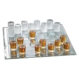 Crystal Clear Shot Glass Checkers Bar Game Set