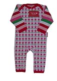 Toby Tiger organic cotton Dot Flower white/pink sleepsuit 6-12mths