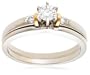 14k Two-Tone Gold Round-Cut Diamond Bridal Set (1/4 ct Center 1/3 cttw, I Color, I2 Clarity), Size 8