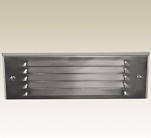 Highpoint Deck Lighting HP-770R-PCW Red Rocks 12-Volt Louvered Brick Recessed Outdoor Deck and Step Light Fixture, Powder White