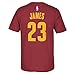 Lebron James Cleveland Cavaliers Burgundy Jersey Name and Number T-shirt