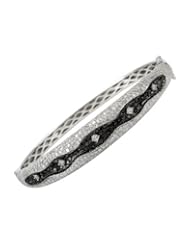 14K White Gold 0.25 CTW Color G-H SI1-SI2 Diamond and 1.88 CTW Color Black Opaque Diamond Women Bracelet. Length 7 in. Total Item weight 27.4 g.
