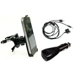 Buybits Swivel Air Vent Car Kit Mount for Apple iPhone 4 with Charger & Audio Input / 3.5mm Jack Cable