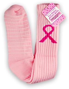 Pink Ribbon Awareness Football Socks Adult Size (Retail)