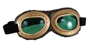 elope Aviator Goggles, Brown/Green, One Size