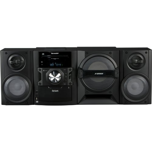 Sharp CD-SW440NH Kompaktanlage (Kassettendeck, Apple iPod-Dock, 800 Watt, USB 2.0) schwarz