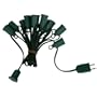 6-Pack of 50' C7 Commercial Socket Sets - 12" Spacing Green Wire