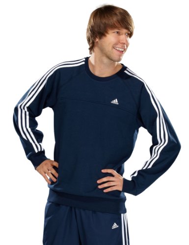 Adidas Herren Sweatshirt Ess 3S Light Crew, collegiate navy, L, HAX12189L
