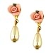 Porcelain Rose Pearl Drop Earrings