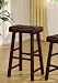 Set of 2 Bar Stool - 29H Dark Cherry Finish