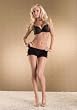 Microfiber Boyshort With Lace Ruffles
