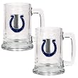 Indianapolis Colts 2pc 15oz Glass Tankard Set- Primary Logo NFL Football