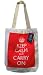 Wild and Wolf Keep Calm Canvas Bag