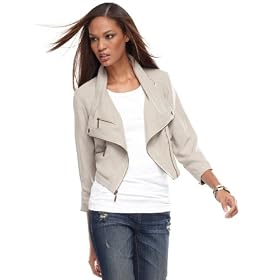 Buy INC International Concepts Jacket, Cropped Silk Motorcycle by INC International Concepts