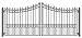 Moscow Style Iron Wrought Gate 12' High Quality Driveway Gates Ornamental Dual Swing Gates 12'