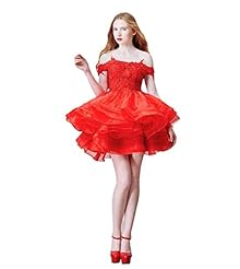 Cocktail Short Applique Off the Shoulder Mini Dress 