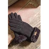 Women's Suri Waterblock Deersuede Gloves, BLACK, Size XLARGE