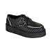 Demonia Creeper-401 2 Inch Platform Black Leather Zipper Trimed Pinstrip Creep Size 6