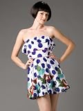Voom by Joy Han Dress - Paris Bubble Polka Dot Pattern with Ruffles - Cocktail Party Dresses