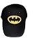 Search : Batman Dark Night Movie Hat - Frayed Yellow Logo Black Adjustable Baseball Cap