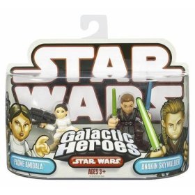 41cTLXidkIL Star Wars Galactic Heroes Padme Amidala & Anakin Figure Set