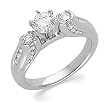 14K White Gold Diamond Wedding Set Semimount - 0.50 Ct. - CENTER STONE NOT INCLUDED