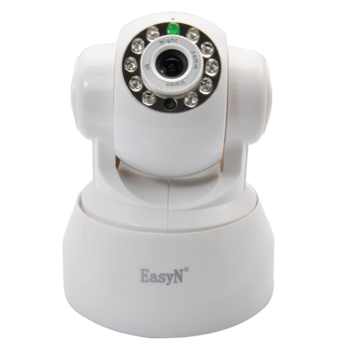 EasyN Wireless IP Camera SD Card IR-CUT Audio WIFI 12LEDS Night Vision 30fps White