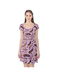 Polyester/Spandex Cap Sleeves Feathers Stretchy General Print  Dress