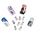 Nail Art 3D Decorations Set of 12pcs Cats Studded With Silver, Black, AB And Pink Rhinestones / Crystals / Jewels / Gems By VAGA