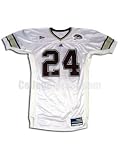 White No. 24 Game Used Western Michigan Adidas Football Jersey
